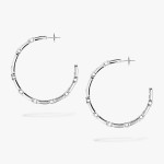 Messika - Move Link Hoop Earrings MM White Gold